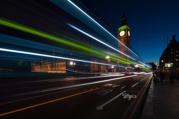 london light trails