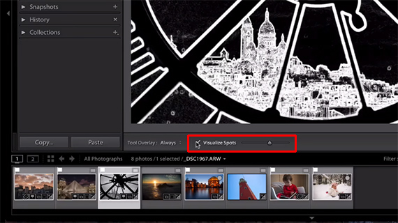 Visualize Spots Lightroom