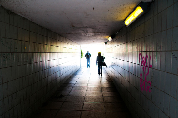 tunnel with light