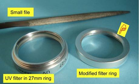 uv filter attachment on digital camera