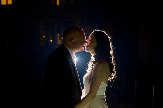 low light wedding photo