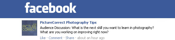 Facebook Discussion: What is the Next Skill You Want to Learn in Photography?