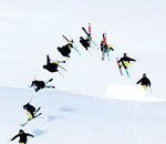 Interesting Photo of the Day: 50 Shot Action Sequence of a Skier Down a Mountain