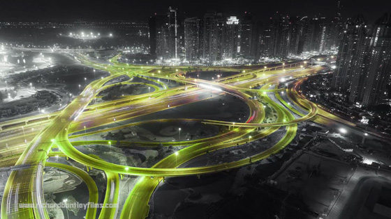 Amazing Selective Color Timelapse Photography in Dubai