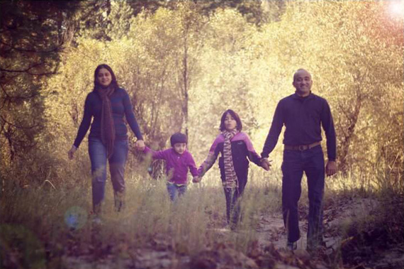 family photo in the park