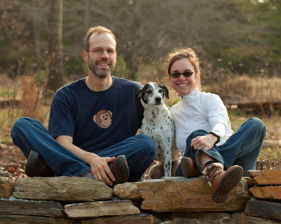 family portrait with pet