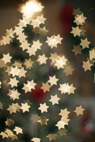 Christmas tree bokeh