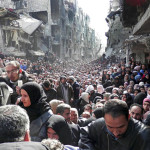 Interesting Photo of the Day: Palestinian Refugees Wait for Food in Syria