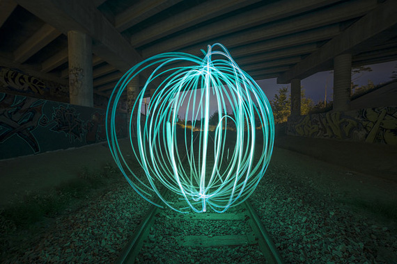 light painting orb