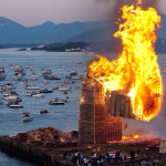 Interesting Photo of the Day: Tower of Pallets Bonfire