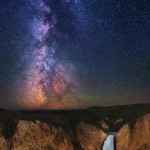 Interesting Photo of the Day: Stars over Yellowstone Falls