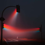 Interesting Photo of the Day: Laser-Like Traffic Lights Pierce the Fog