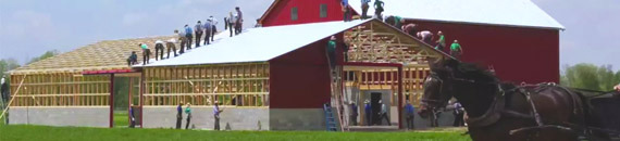 Timelapse: Watch an Amish Barn Raising in Under 4 Minutes