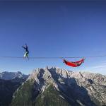 Festival “Slackers” Hang Hammocks High in the Italian Alps