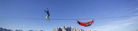 Festival “Slackers” Hang Hammocks High in the Italian Alps