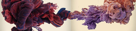 High-Speed Photos of Ink Dropped In Water