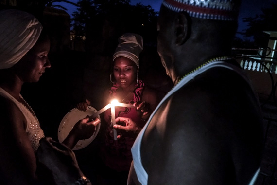 lighting candles