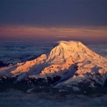 Interesting Photo of the Day: Snowy Mount Rainier at Sunset