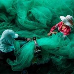 Interesting Photo of the Day: Women Sewing a Fishing Net