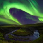 Interesting Photo of the Day: Electric Green Aurora Mirrors the River Below