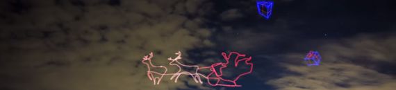 Christmas Light Painting Photography Using a Drone