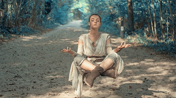 how to make a levitating Jedi image in photoshop