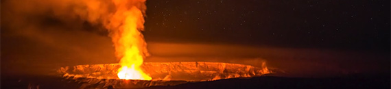 Timelapse Photography of Ocean Entry Lava Flow