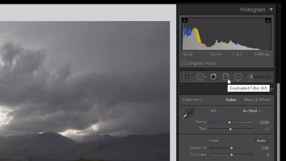 Grad filter in Lightroom