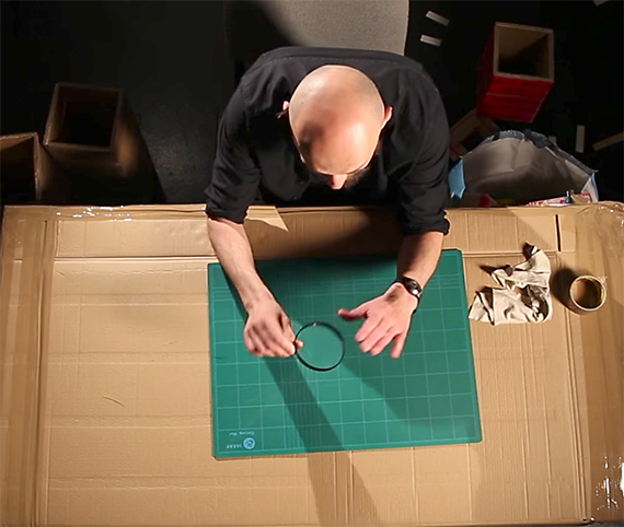 popping out magnifying lens for camera obscura
