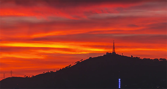 Barcelona, Spain sunset