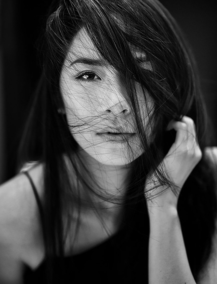 black and white headshot photo