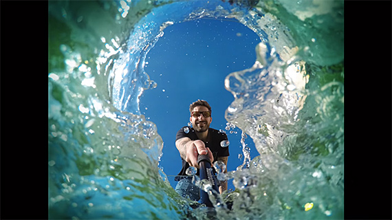 underwater selfie