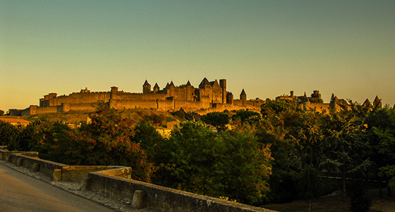 carcassone sunset