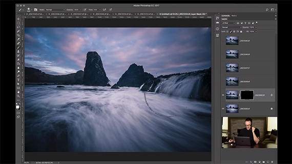 blending exposures to create a seascape