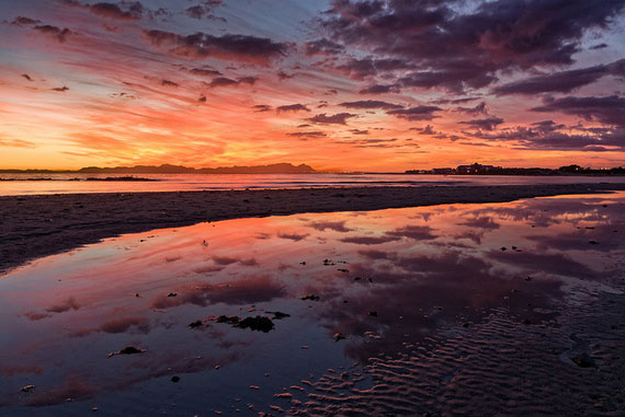 reflection on beach