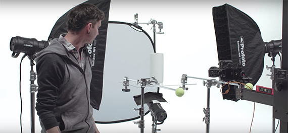 setup for photographing products on a white background