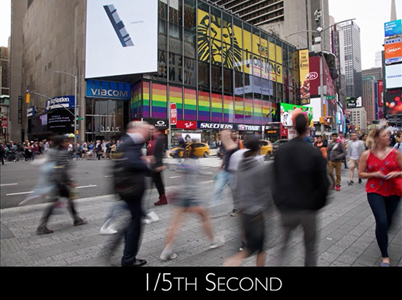 1/5 second exposure Time's Square