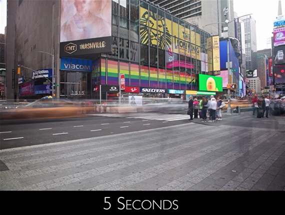 5 second exposure Time's Square