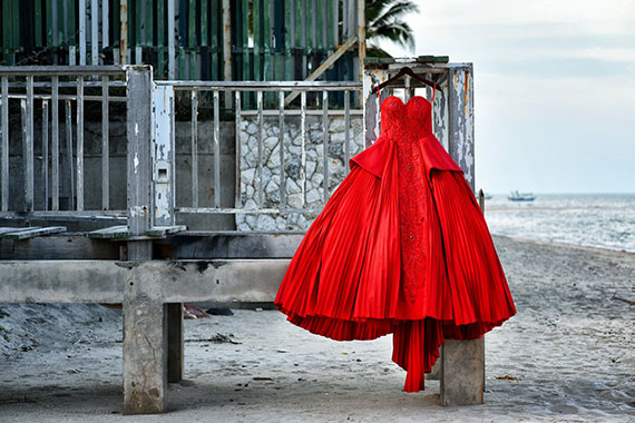 red dress