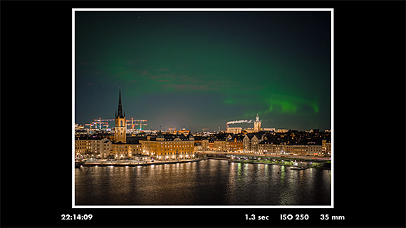 northern lights over stockholm