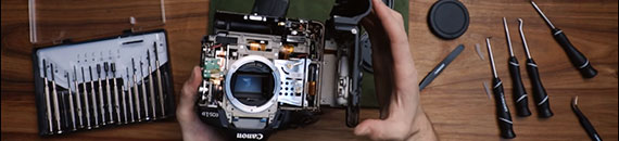 Taking Apart a Canon 1DX Camera