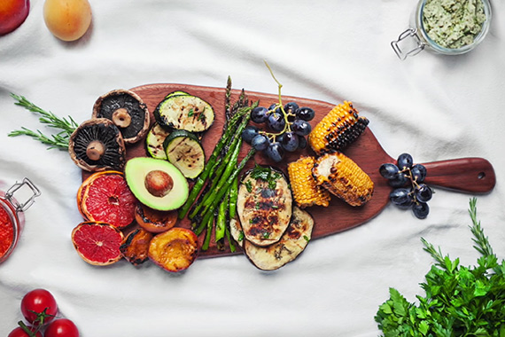 table spread food photography