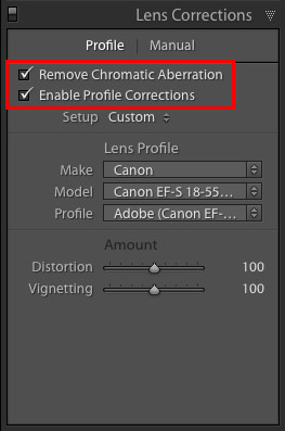 lens corrections lightroom