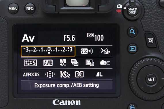 canon camera exposure bracketing