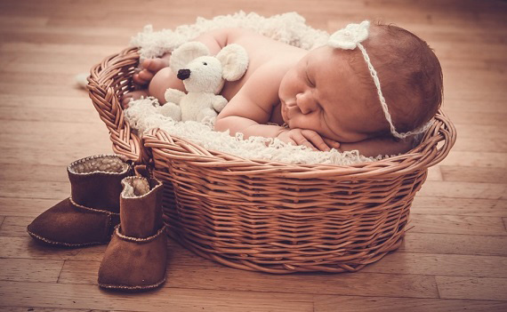 newborn photography with props