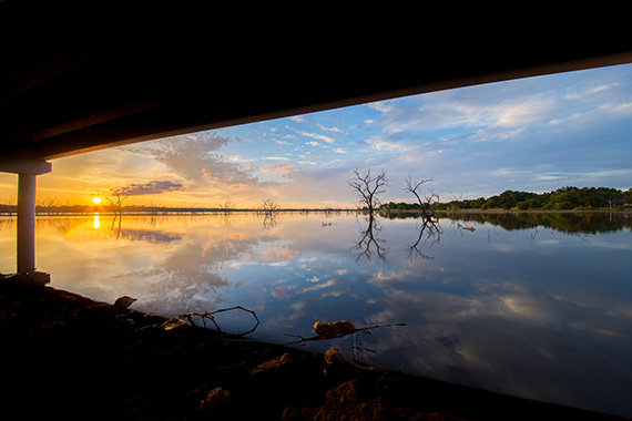 water reflection