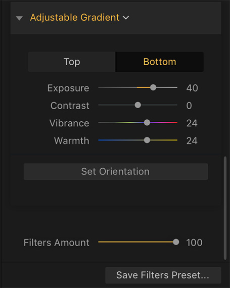 luminar menu options