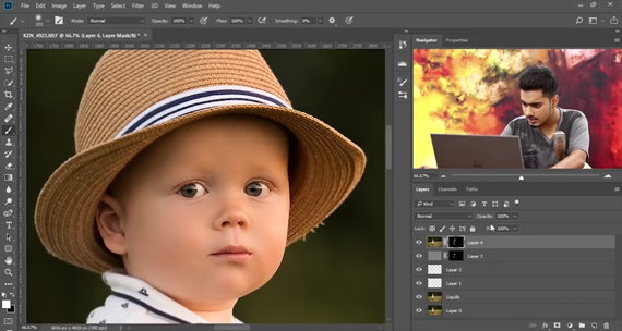 sharpening eye in children portraits