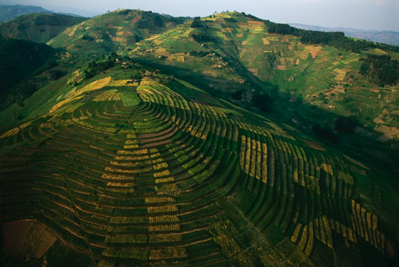 rwanda from paraglider