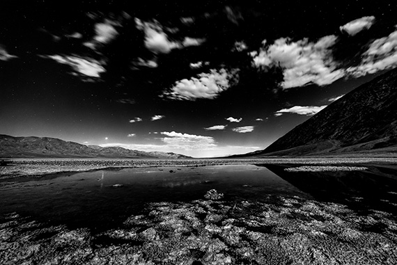 black and white moonlight photography